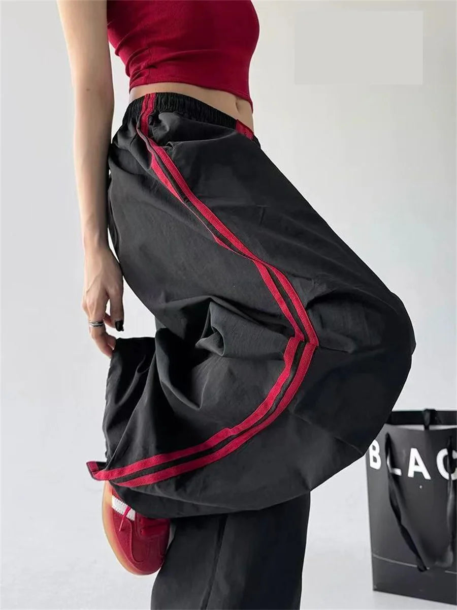 Vintage Wide-Leg Cargo Joggers