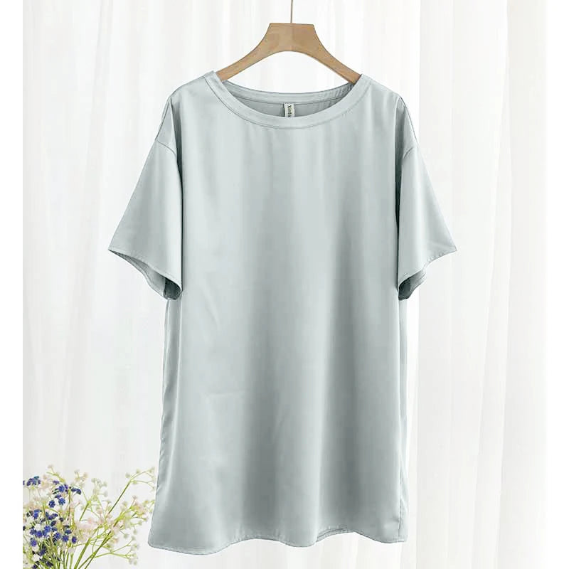 Plus Size Satin Nightshirt