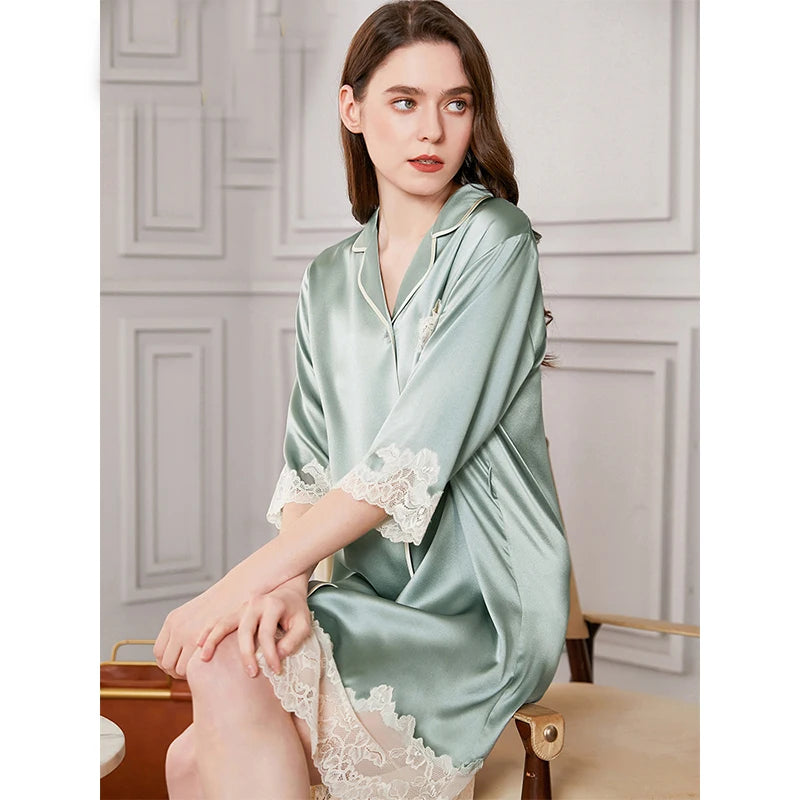 Silk Long Sleeve Pajama Set