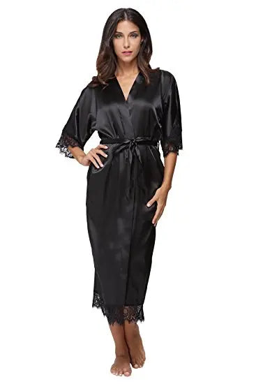 Elegant Satin Long Robe