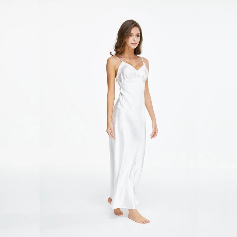 Elegant Long Lace Nightdress