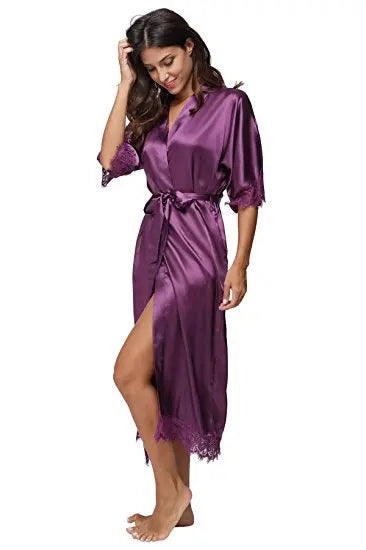 Elegant Satin Long Robe