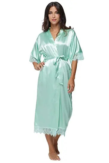 Elegant Satin Long Robe