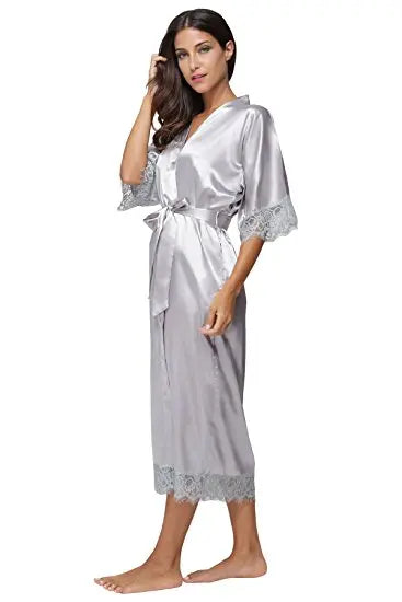 Elegant Satin Long Robe