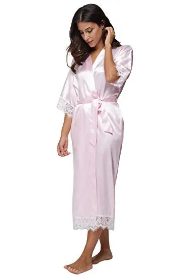 Elegant Satin Long Robe