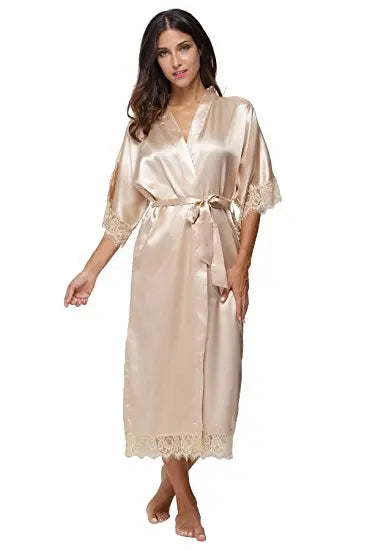 Elegant Satin Long Robe