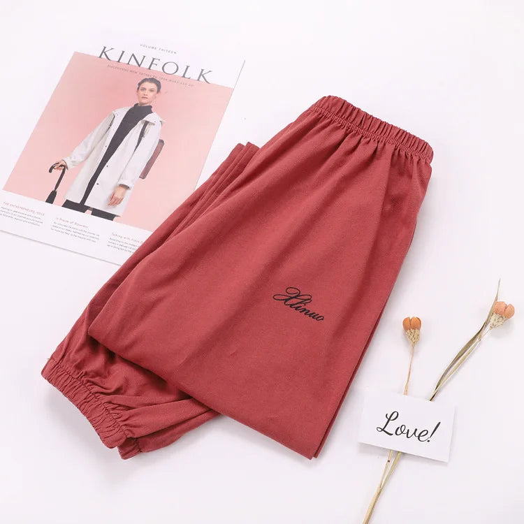 Plus Size Cotton Pajama Pants