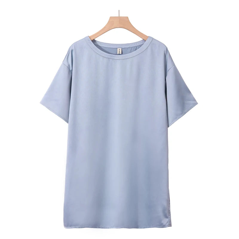 Plus Size Satin Nightshirt