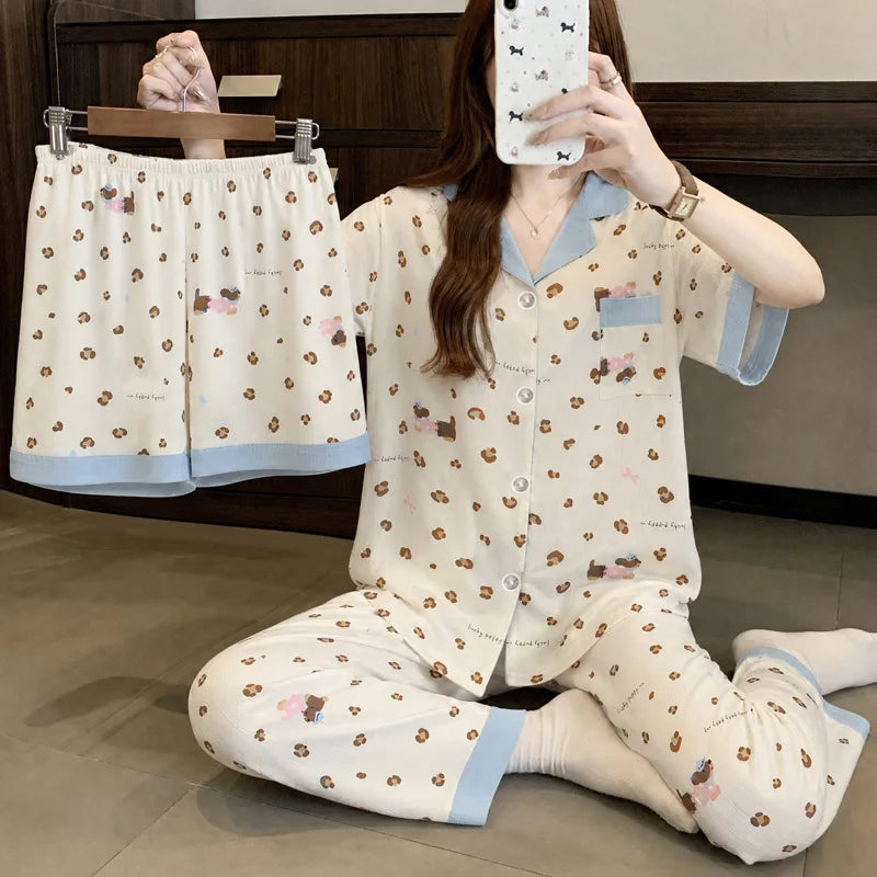 Lace Trim Pajama Set