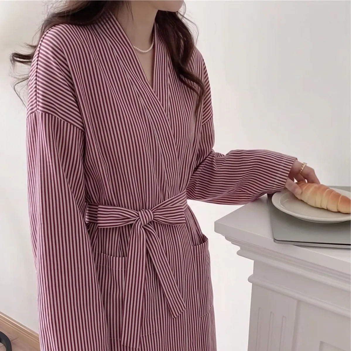 Lace Patchwork Kimono Robe