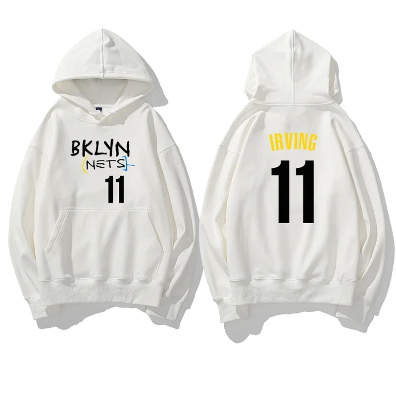 Basketball Print Pullover Hoodie