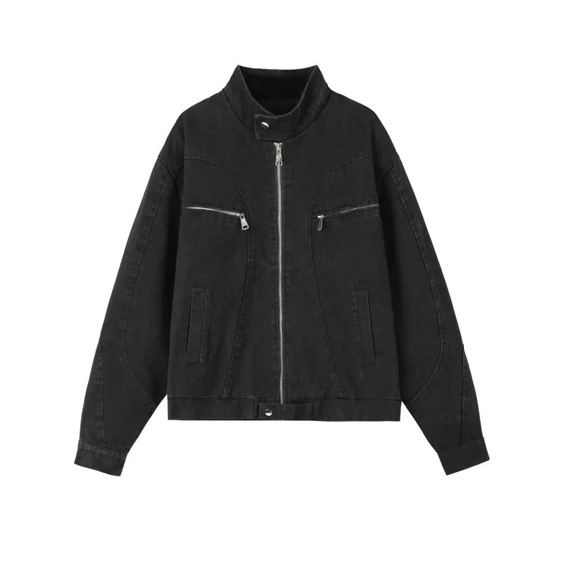 Washed Grey Denim Jacket