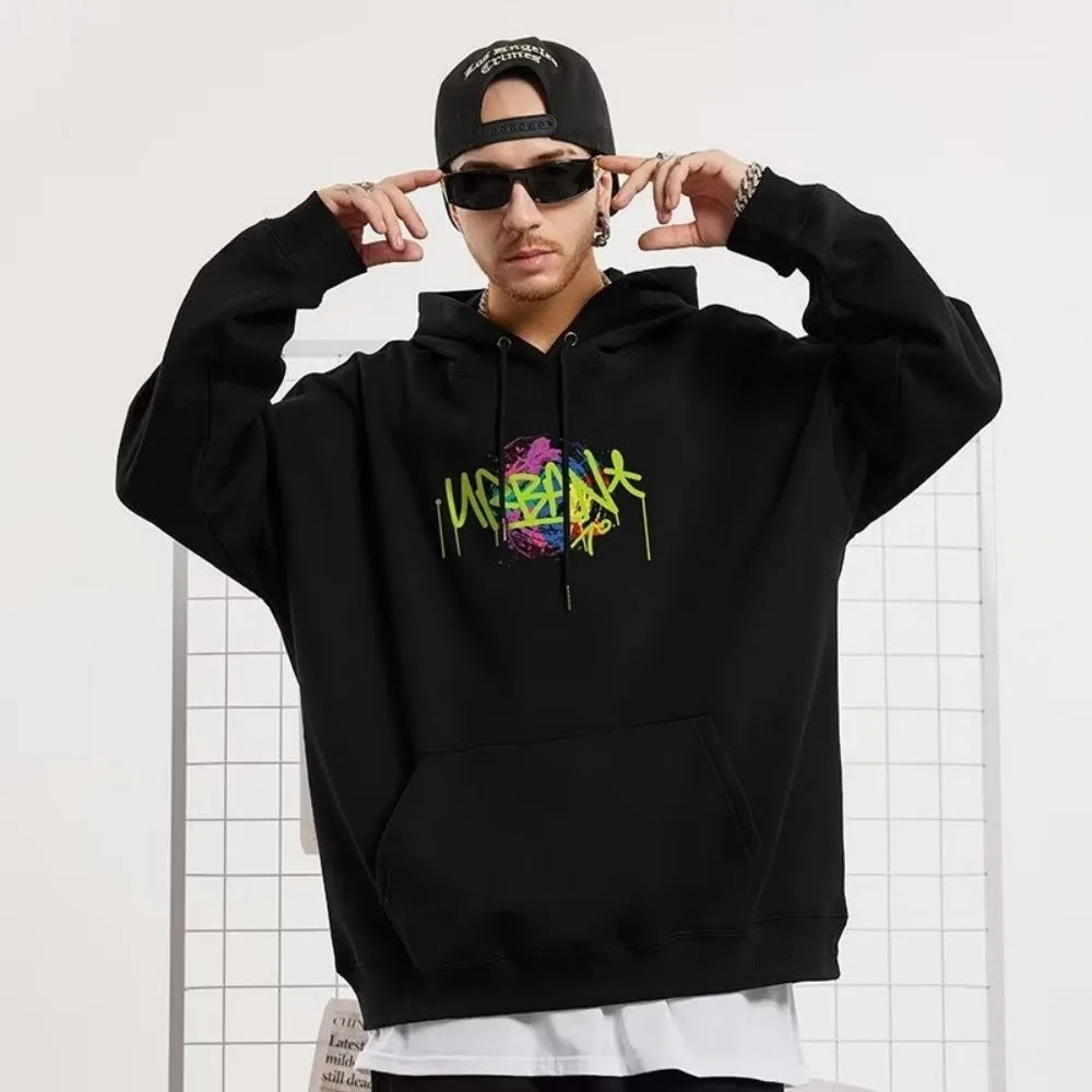 Graffiti Print Streetwear Hoodie