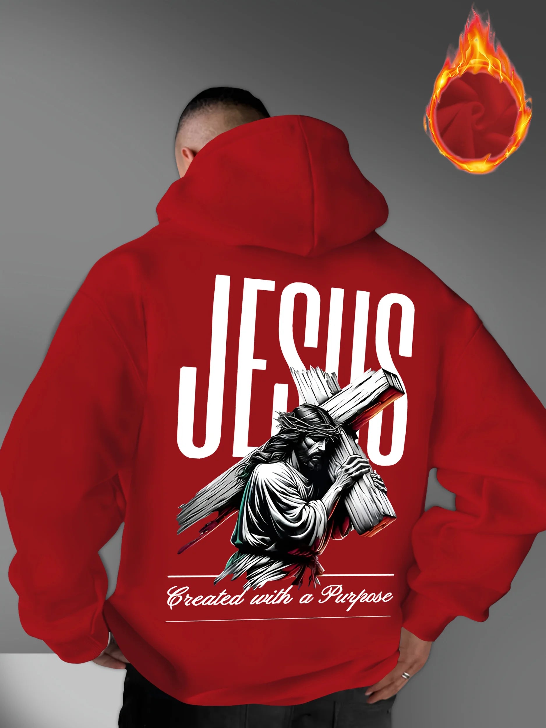 Jesus Graphic Hooded Sweatshirt