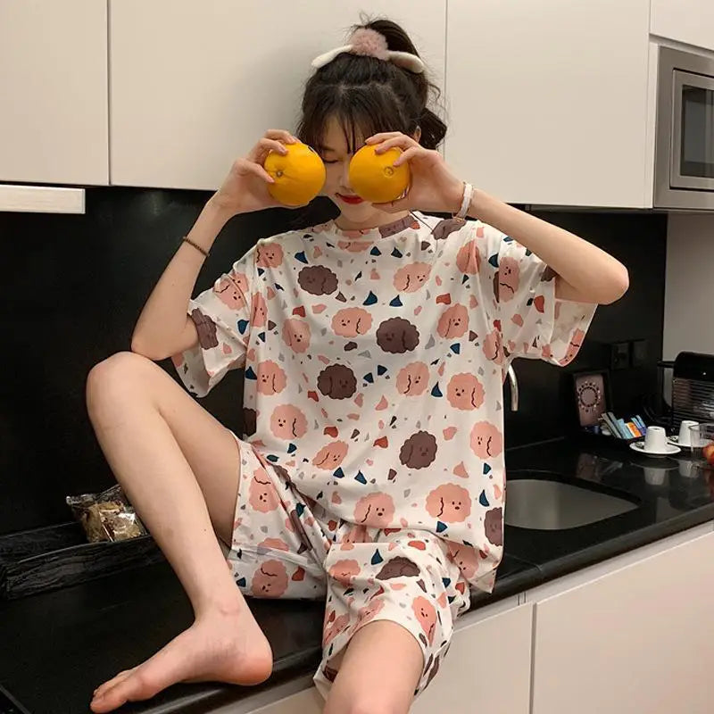 Cherry Print Pajama Set