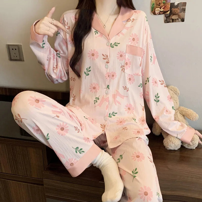 Butterfly Print Pajama Set