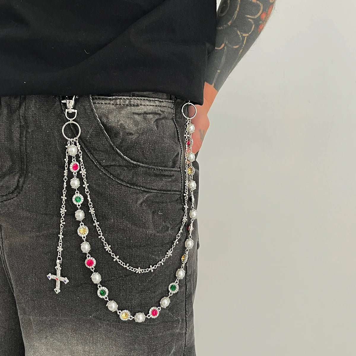 Punk Cross Pendant Chain