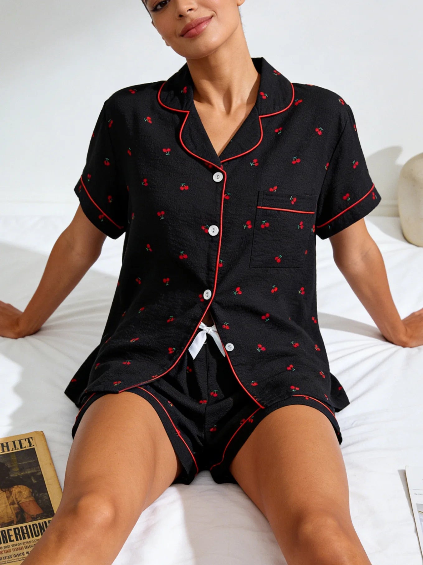 Floral Ruffle Pajama Set