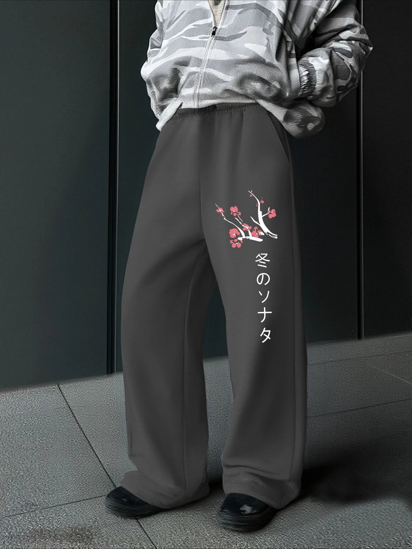 Japanese Dragon Wide-Leg Pants