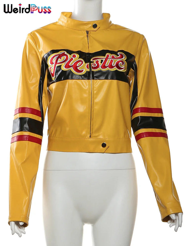 Weird Puss Embroidered Varsity Jacket