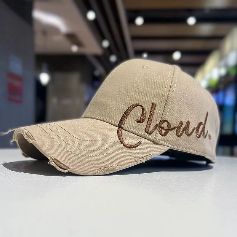 Wide-Brim Baseball Cap