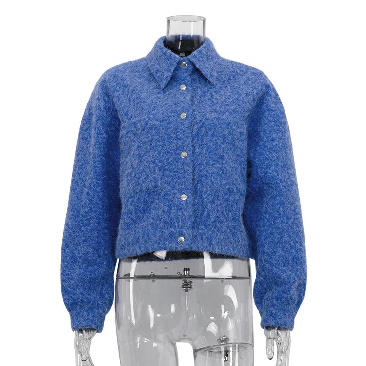 Klein Blue Wool Shacket