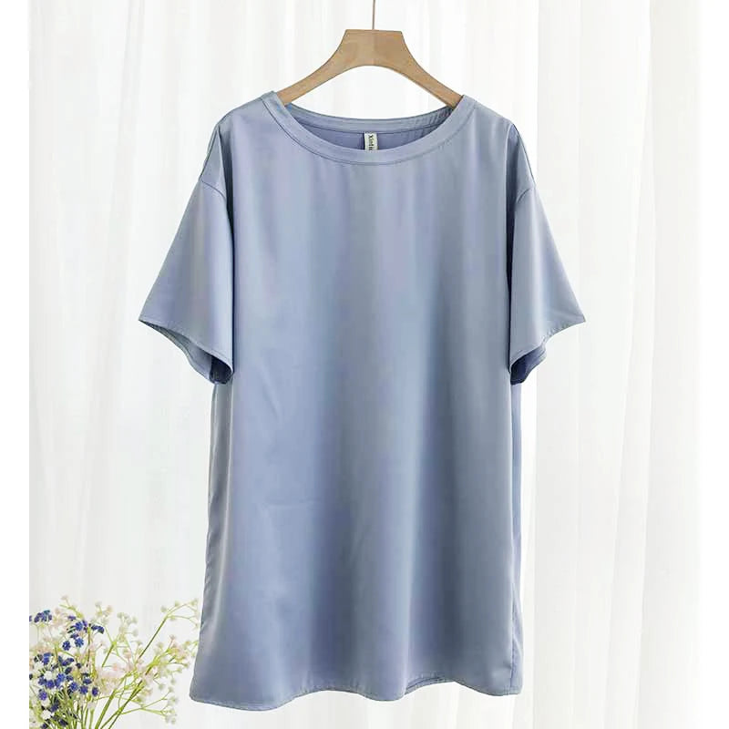 Plus Size Satin Nightshirt