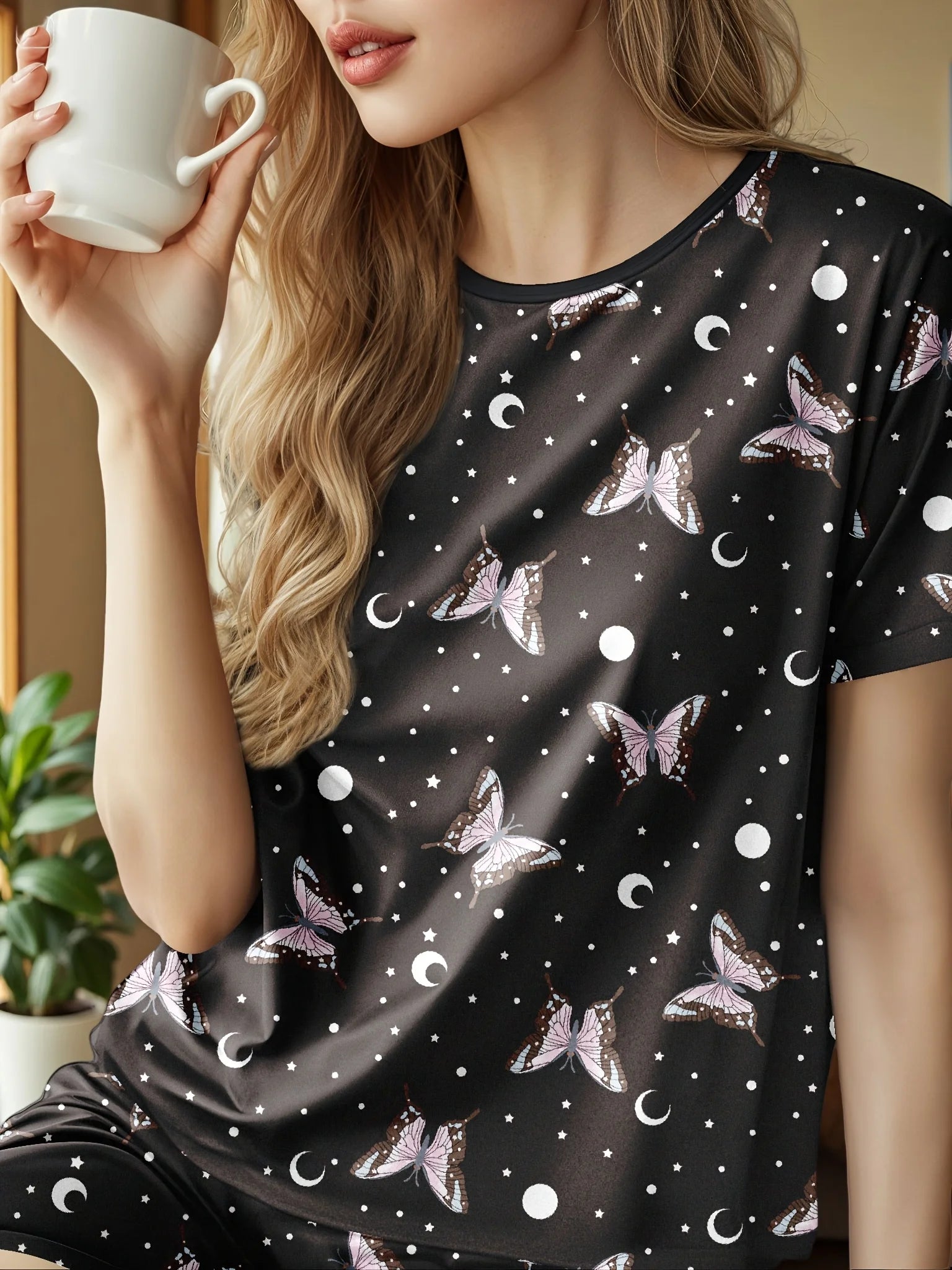 Bear Print Three-Piece Pajama Set
