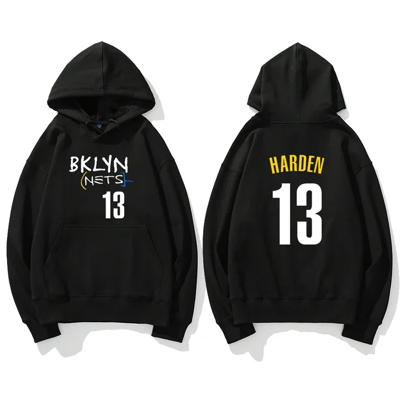 Basketball Print Pullover Hoodie