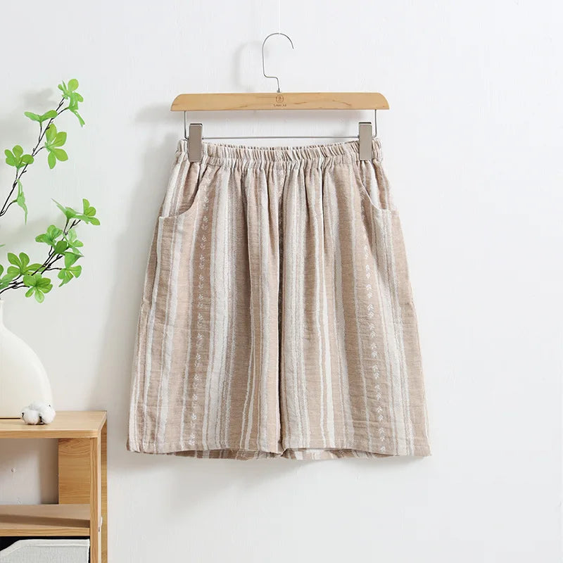 Retro Jacquard Pajama Shorts