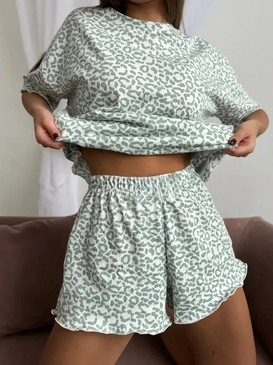 Solid Color Vest Pajama Set