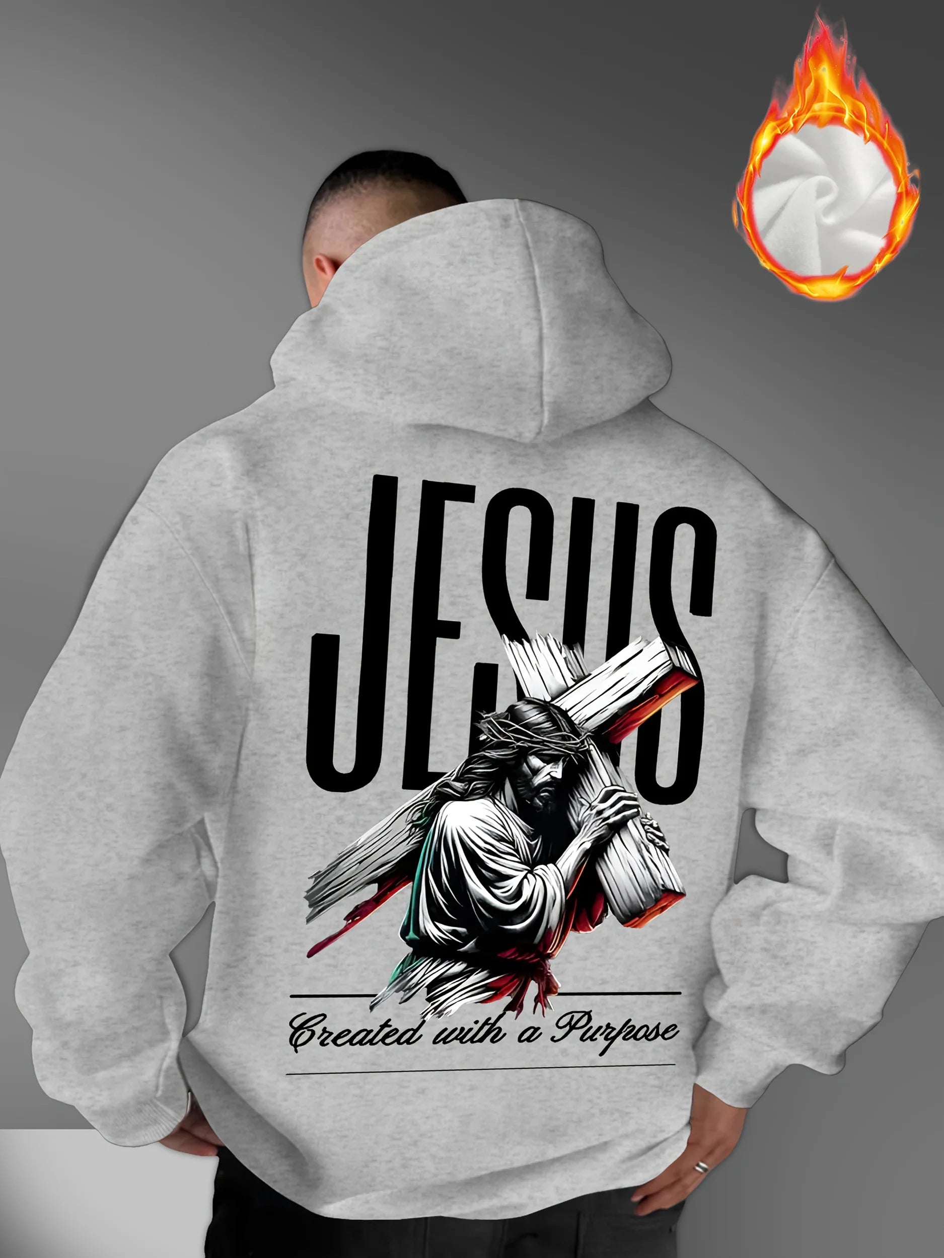 Jesus Graphic Hooded Sweatshirt