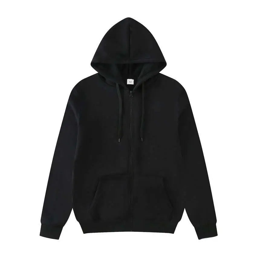 Black Oversized Zip Hoodie