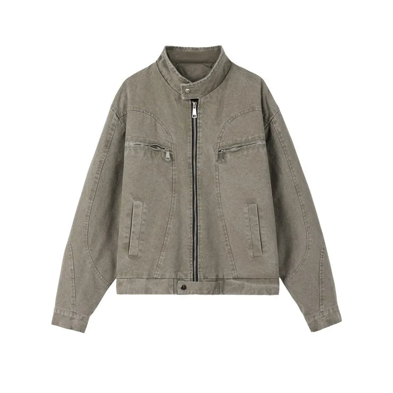 Washed Grey Denim Jacket