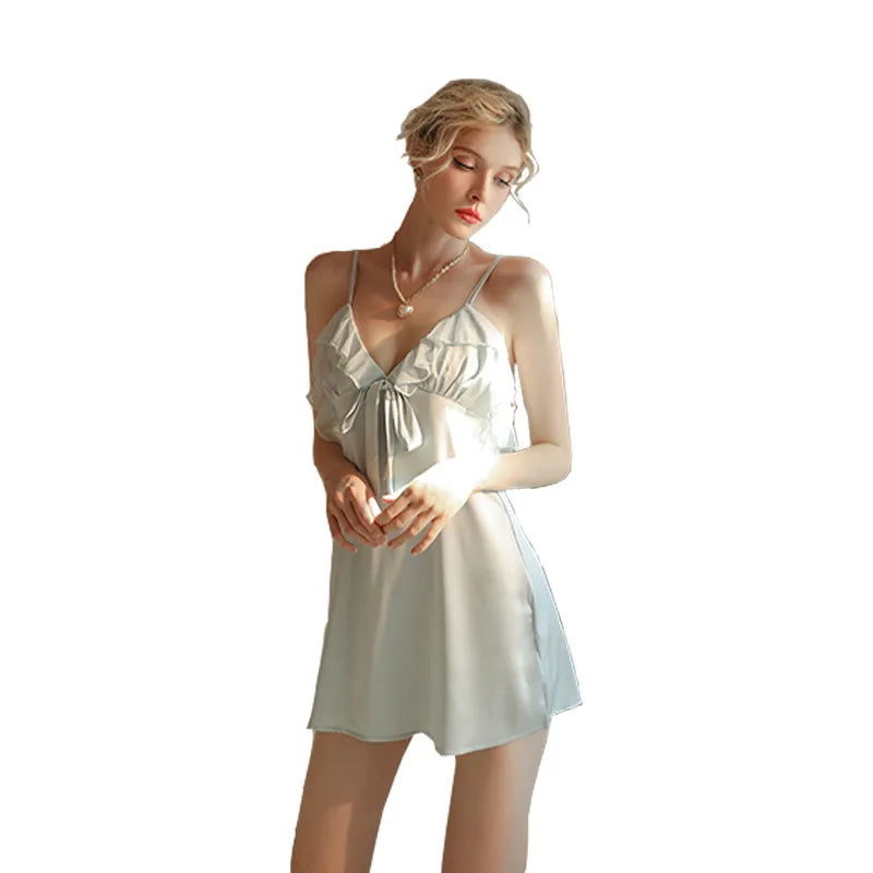 White Lace Long Nightdress