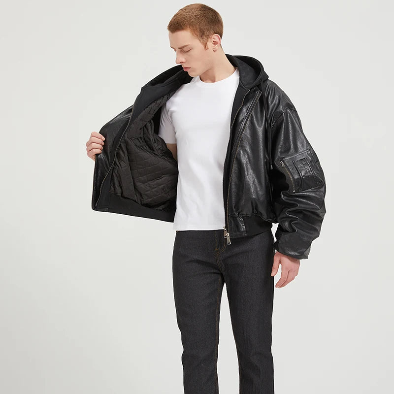 Quilted Brown Leather Jacket