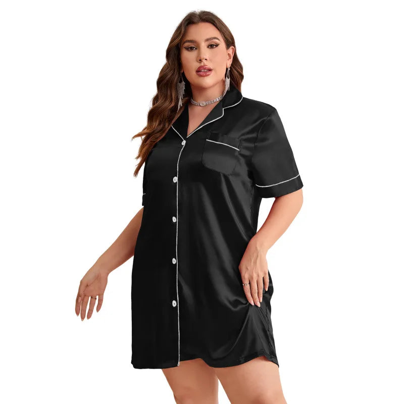 Printed Short Sleeve Nightgown