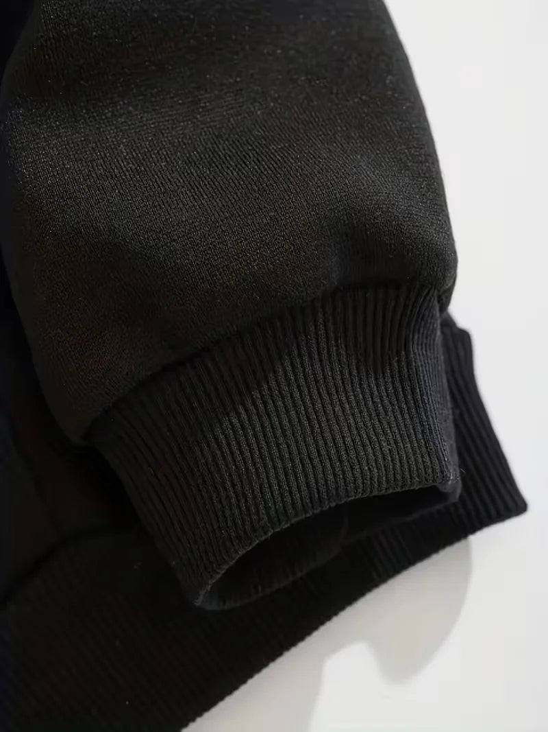 Black Oversized Zip Hoodie