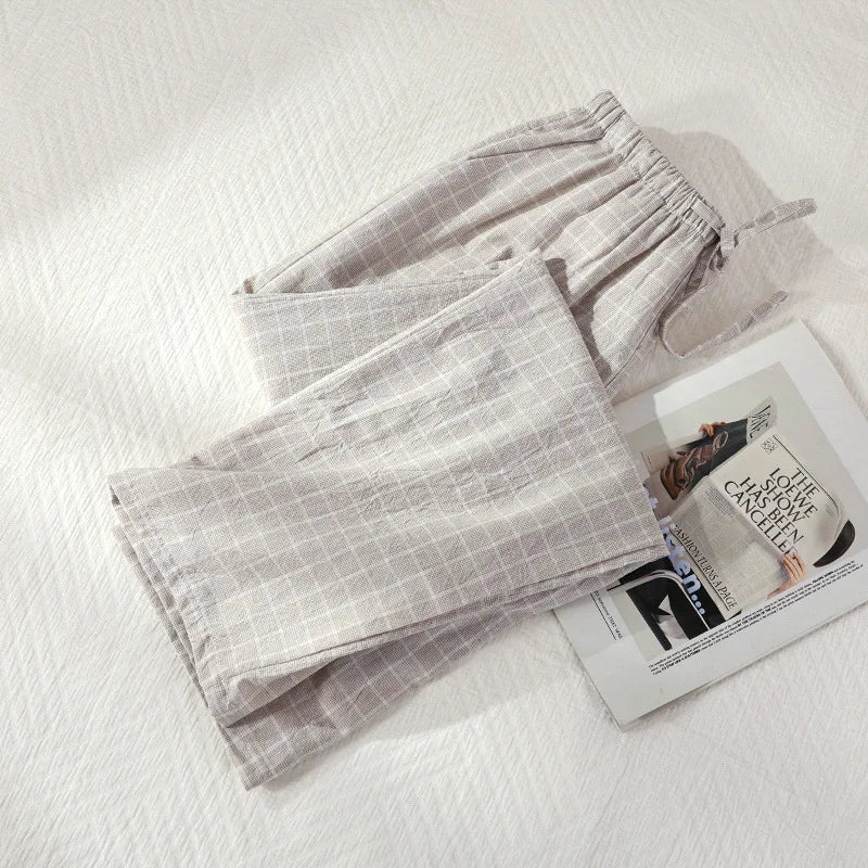 Plaid Cotton Pajama Pants