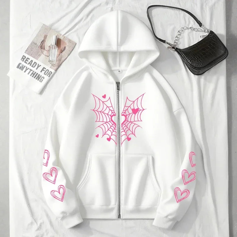 Spider Web Heart Hoodie