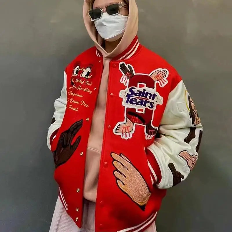 Vintage Patchwork Varsity Jacket