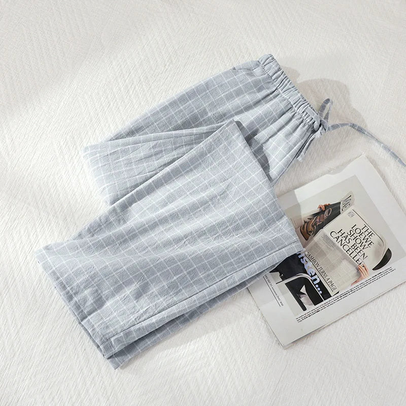 Plaid Cotton Pajama Pants