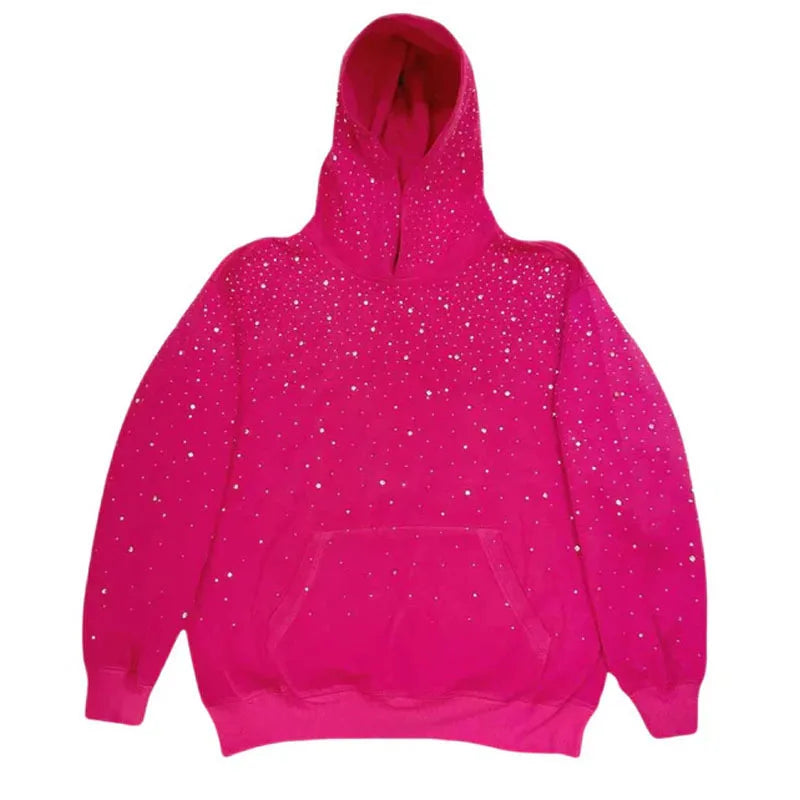 Diamond Print Pullover Hoodie