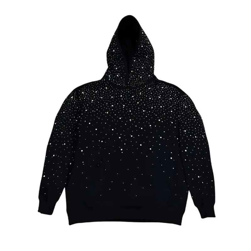 Diamond Print Pullover Hoodie