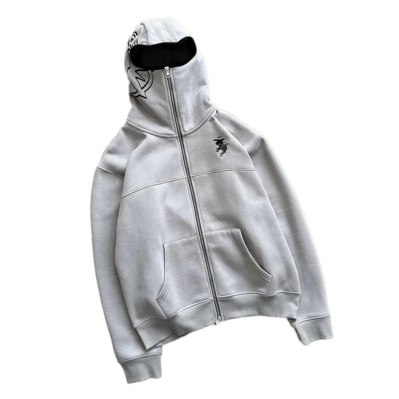Vintage Pattern Zip Hoodie