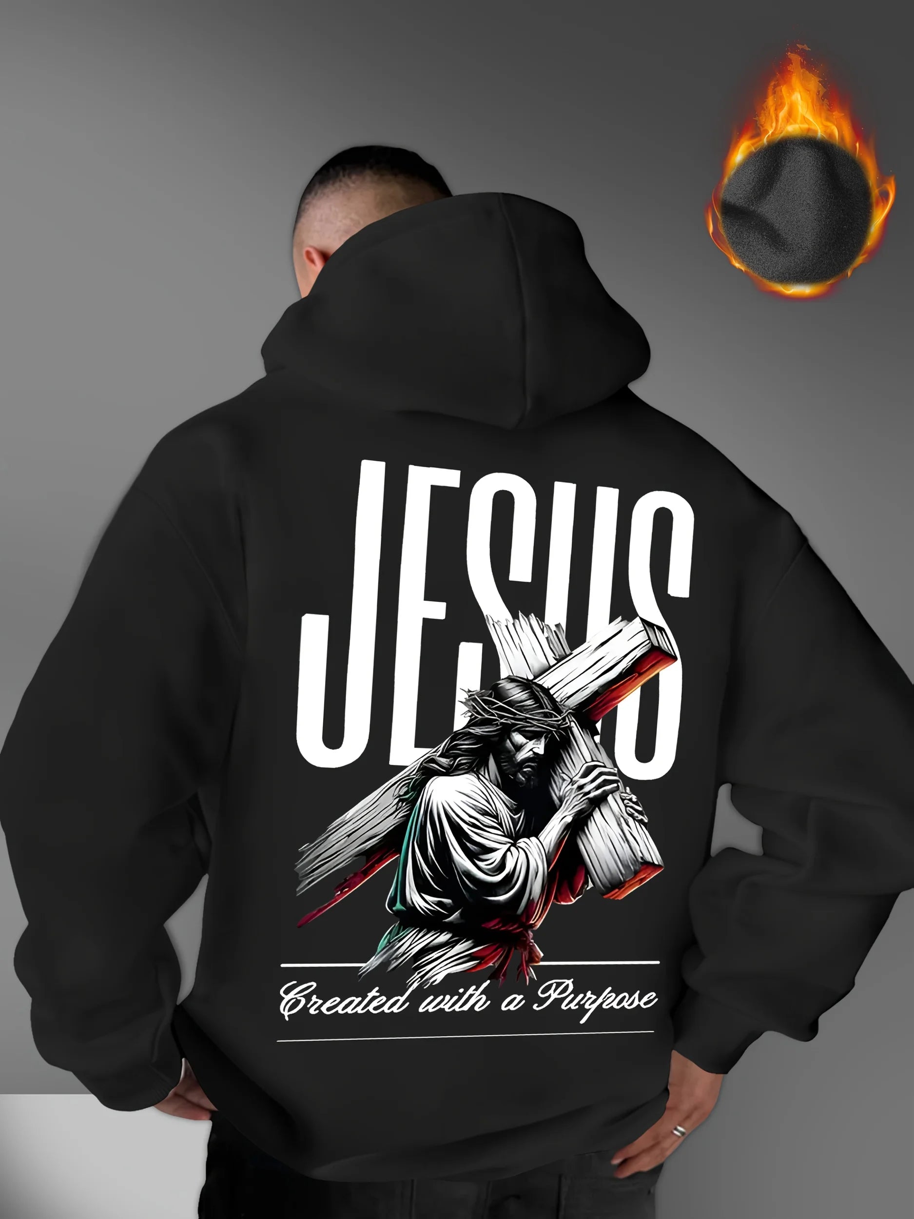 Jesus Graphic Hooded Sweatshirt