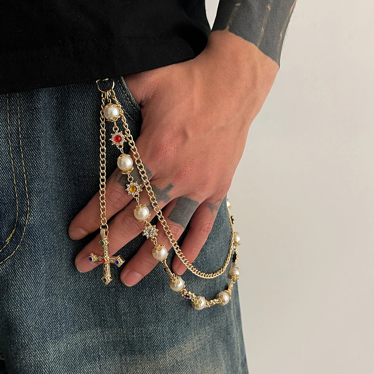 Punk Cross Pendant Chain