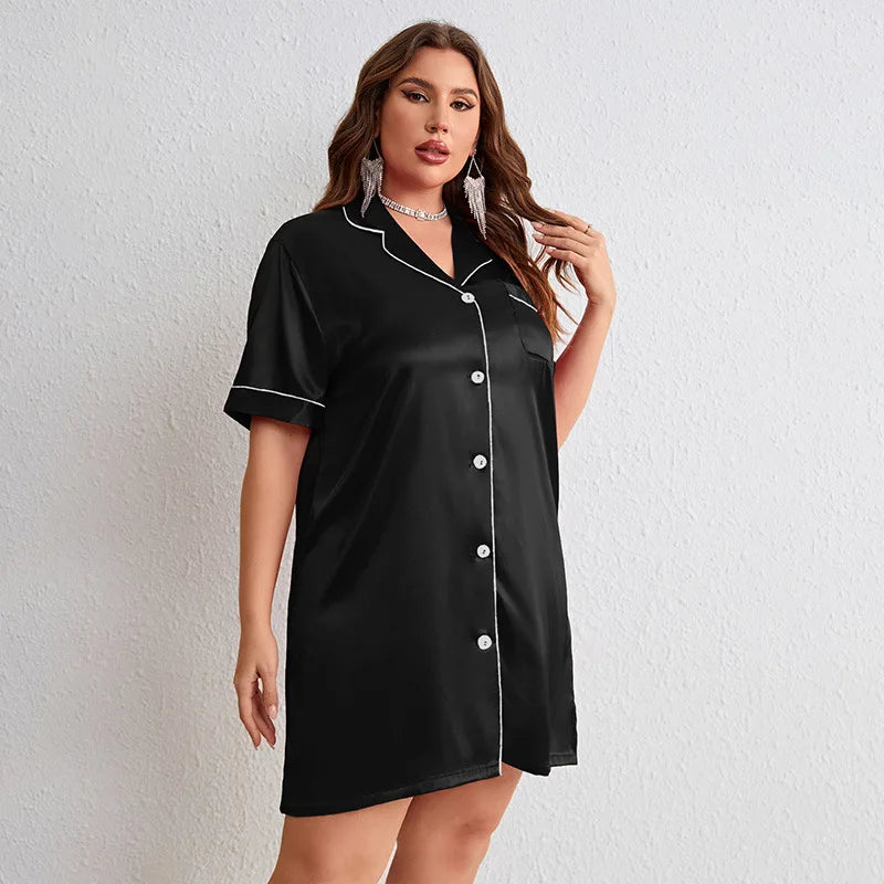 Printed Short Sleeve Nightgown