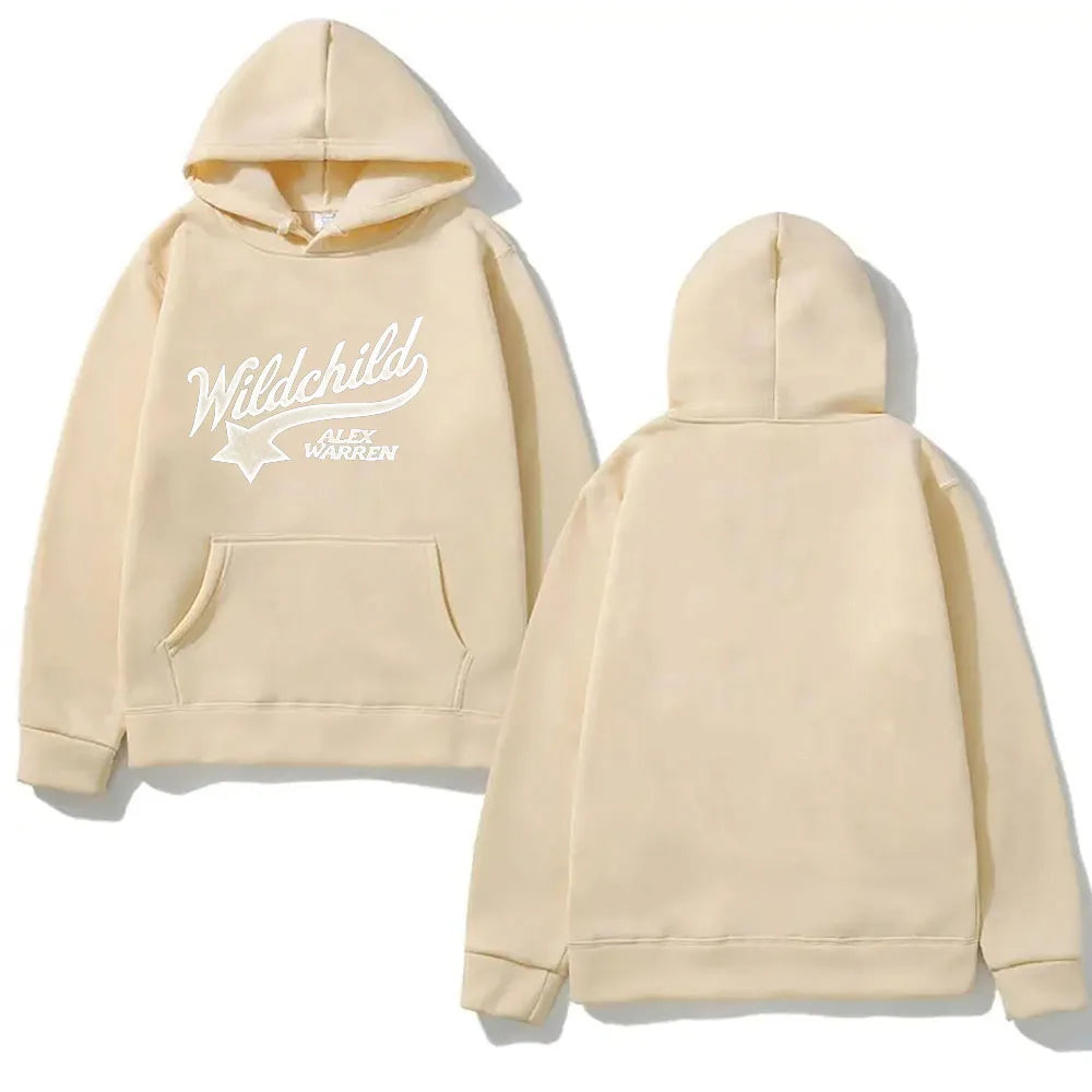 Alex Warren 2026 New Album WILDCHILD Pattern Printing Top Man Unisex Moletom for Autumn Winter with Hooded Comfortable Hoody