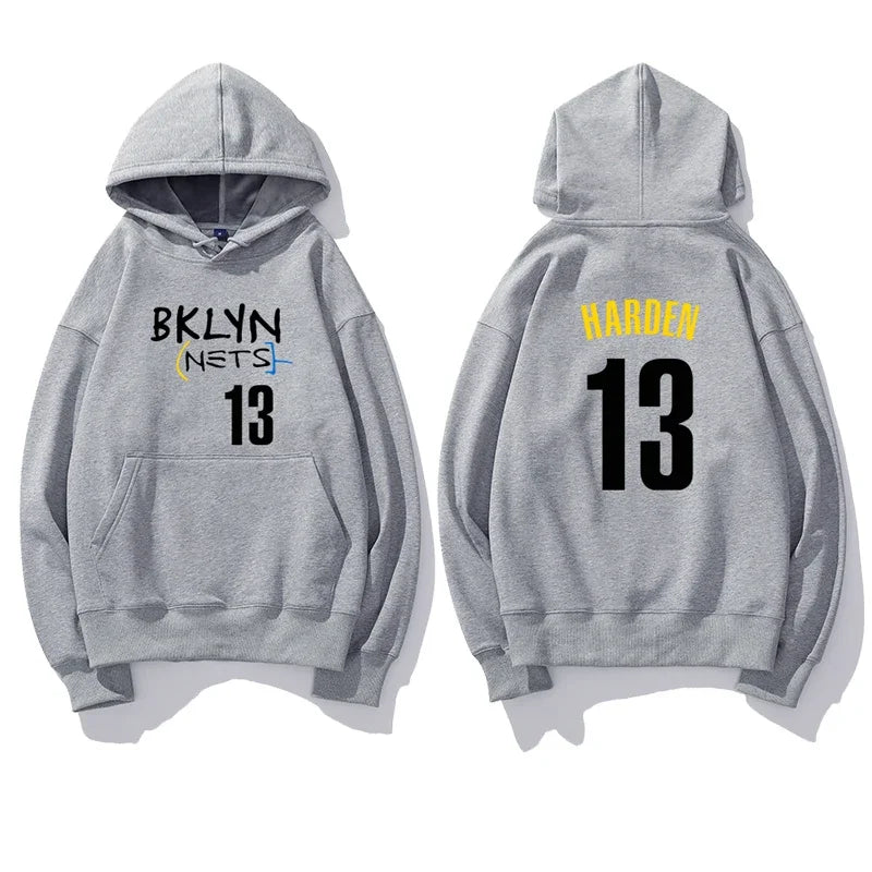 Basketball Print Pullover Hoodie